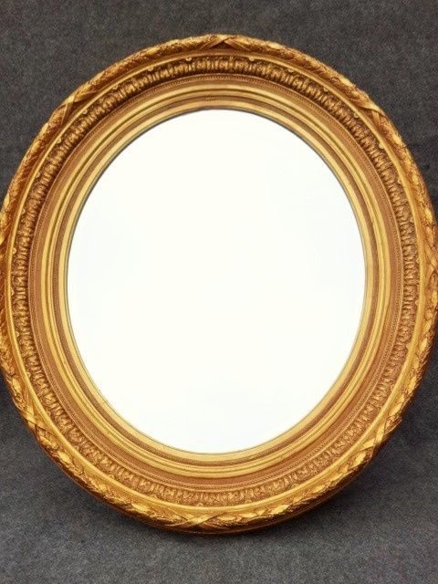 Large Oval Gilt Mirror