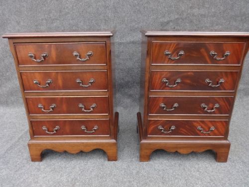 Pair Mahogany Bedside Chests