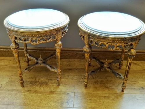 Pair Giltwood Lamp Tables, Sidetables.