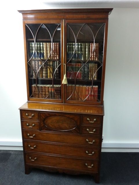 A Superb Georgian Mahogany Secretaire Bookcase
