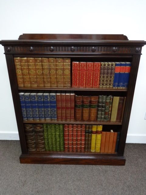 Victorian Mahogany Open Bookcase, Bookshelves.