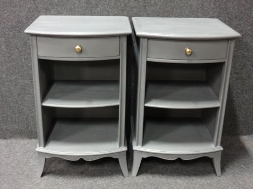 Pair Painted Bedside Cabinets