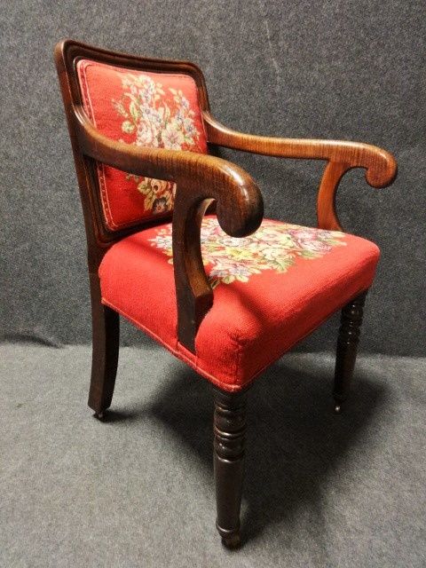 fig 1. Excellent quality Regency Mahogany Desk Chair