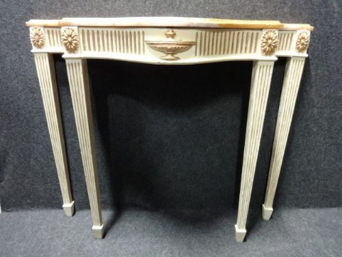 Painted and Parcel Gilt Console Table