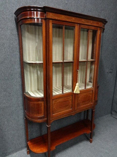 Mahogany Inlaid Display Cabinet