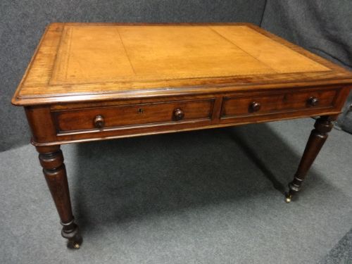 Early Victorian Mahogany Partners Library Table