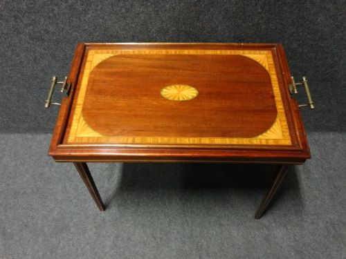 Excellent Quality Inlaid Folding Table Tray 'C Sterley'