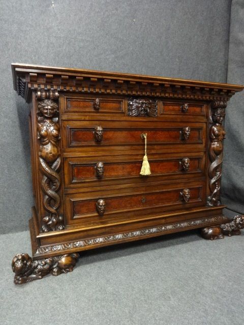 fig 1. Stunning Italian Walnut Chest of Drawers