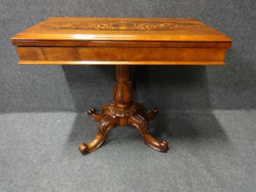 Stunning Walnut Inlaid Table