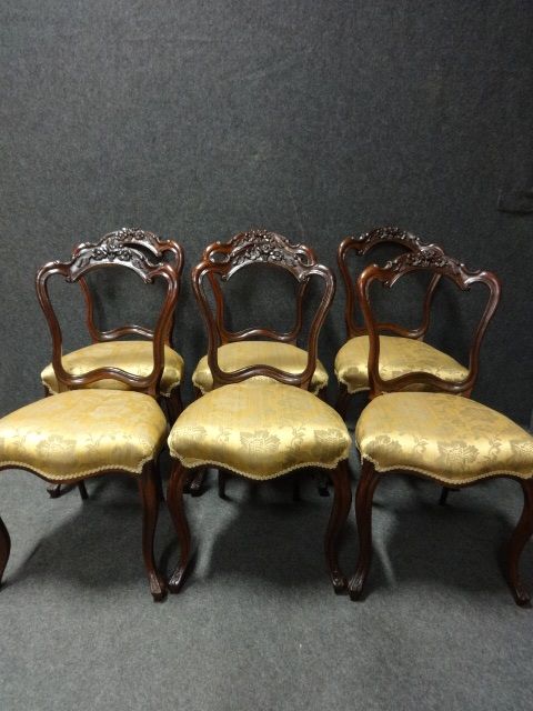 Set Six Rosewood Dining Chairs