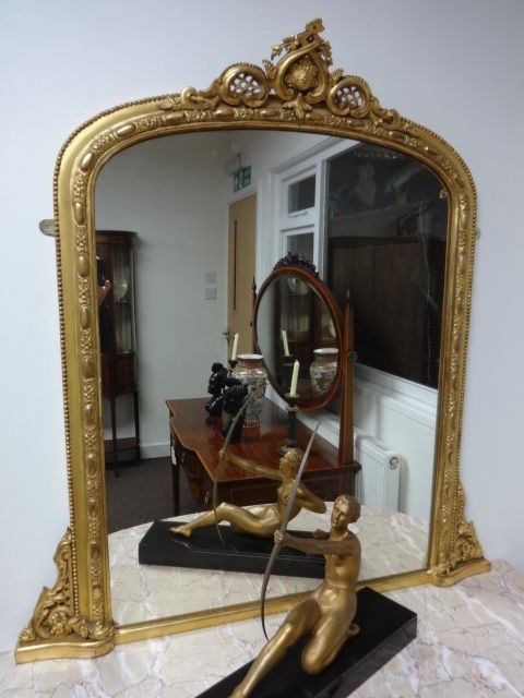 Early C.19th English Gilt Overmantle Mirror