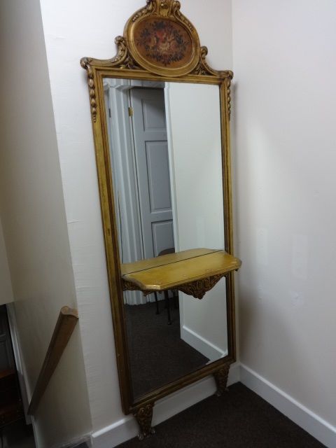 Stunning Gilt and Handpainted Console Mirror