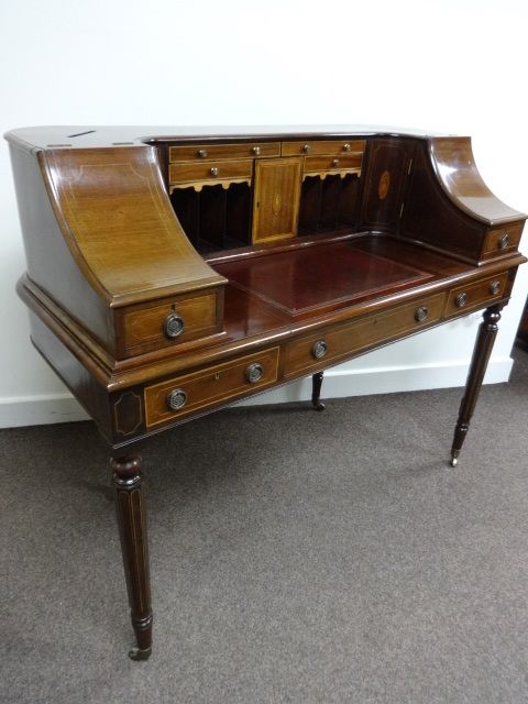 Mahogany Inlaid Carlton House Desk