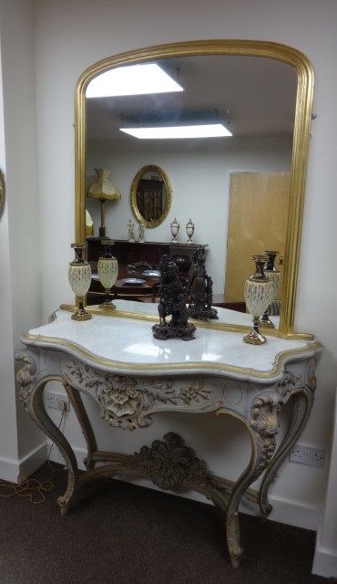 Original Painted Victorian Console Table