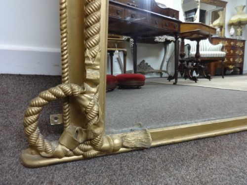 fig 1. English Arch Top Gilt Overmantle Mirror