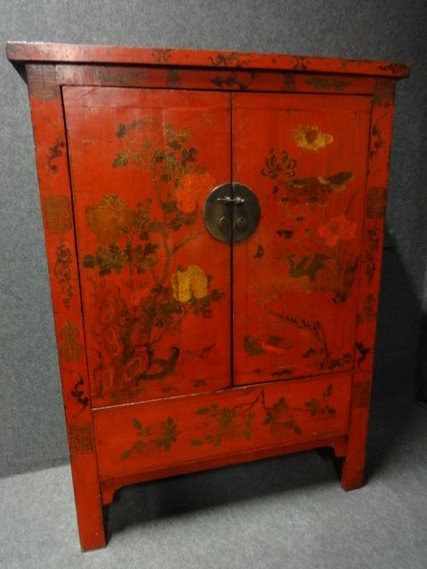 Antique Chinese Chinoiserie Wardrobe