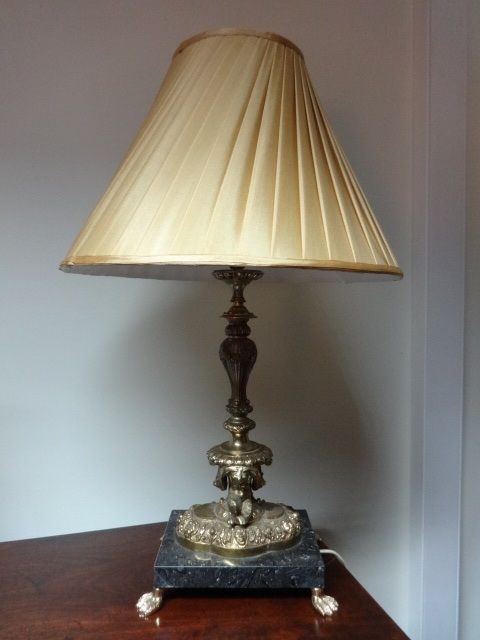 Brass and Marble Table Lamp
