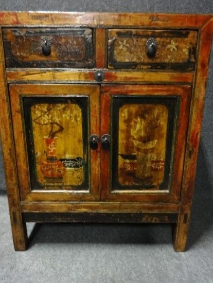 Chinese Painted Side Cabinet