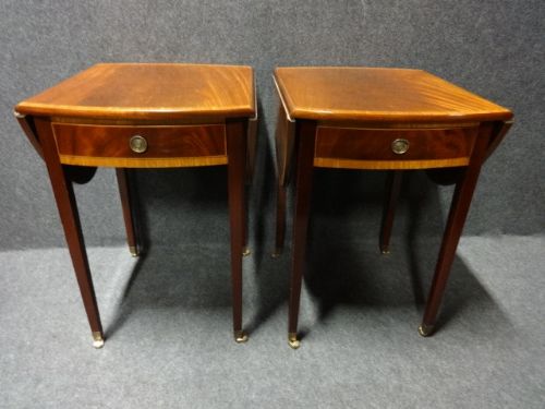 Excellent Pair Mahogany Sofa Tables, End Tables