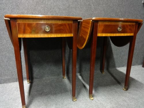 fig 1. Excellent Pair Mahogany Sofa Tables, End Tables