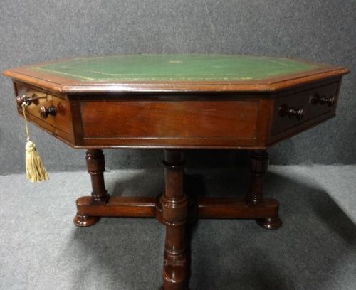 A Good Walnut Drum Table