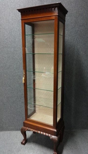 Mahogany Display Cabinet of Slim Proportions