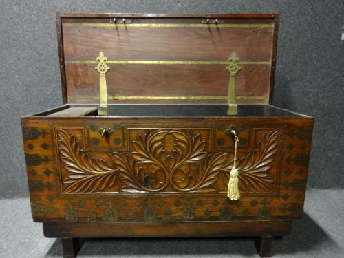fig 1. Camphor Wood Dowry Chest on Stand