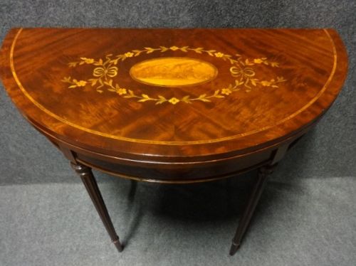 Superb Quality Inlaid Mahogany Card Table