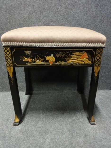 Chinoiserie  Piano Stool