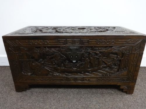 Carved Camphor Chest