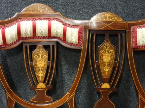 fig 1. Superb Quality Inlaid Mahogany and Rosewood Window Seat, Sofa.
