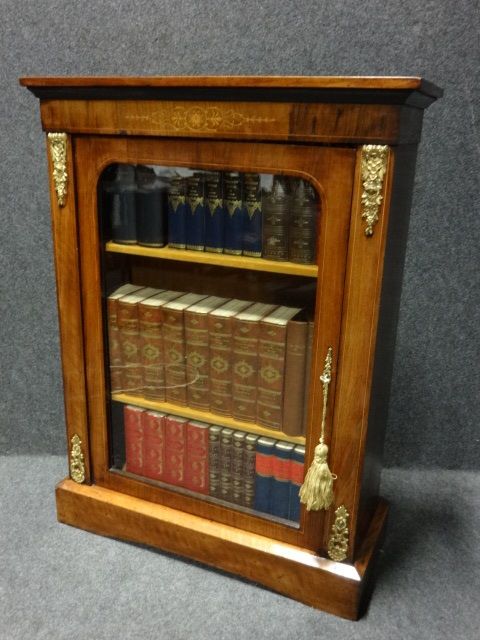 Victorian Walnut Pier Cabinet Bookcase