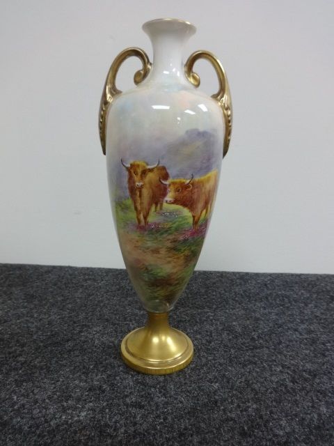 Royal Worcester Vase, Signed E Townsend