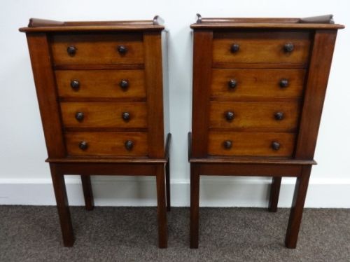 Pair Mahogany Bedside Chests