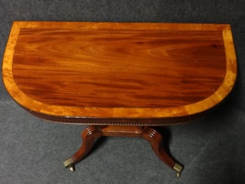fig 1. Regency Mahogany Inlaid Tea Table