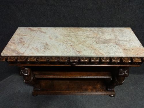 fig 1. Italian Carved Walnut Console Table