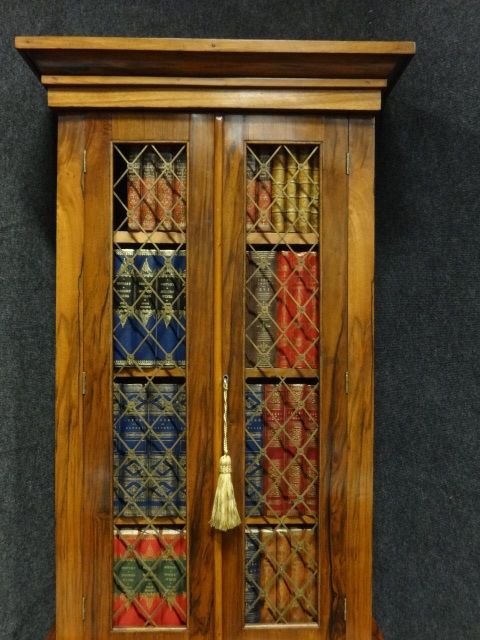 fig 1. Figured Walnut Bookcase of Slim Proportions