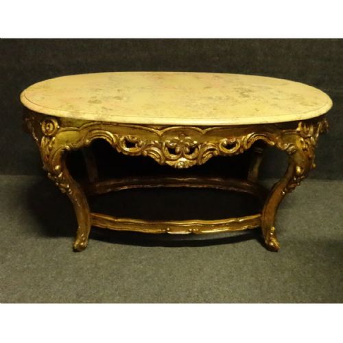 Marble Topped Gilt Coffee Table