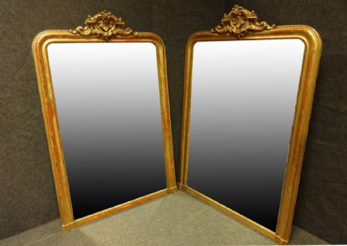 Outstanding Rare Pair of French Gesso Mirrors