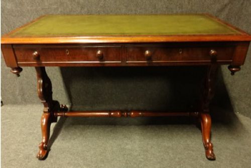 Very Good Victorian Mahogany Library Table Desk