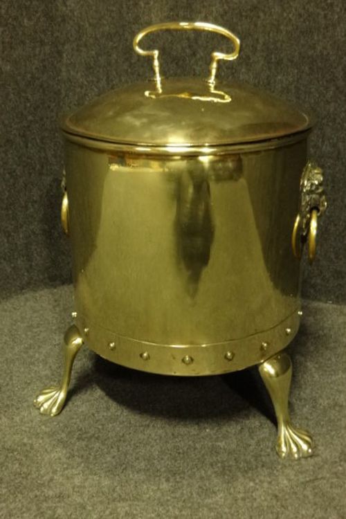 Brass Coal Log Bin