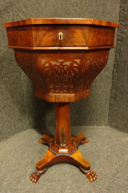Outstanding  Mahogany Sewing Box