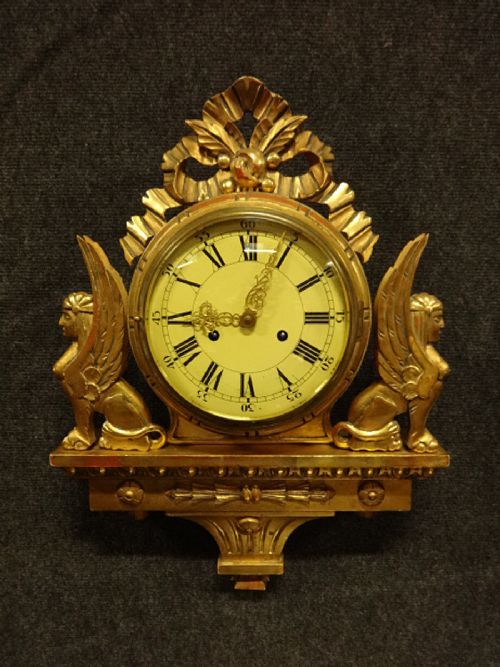Very Pretty Gilt Chiming Wall Clock
