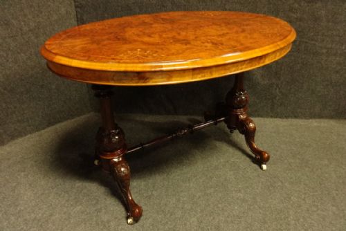 Burr Walnut Inlaid Table