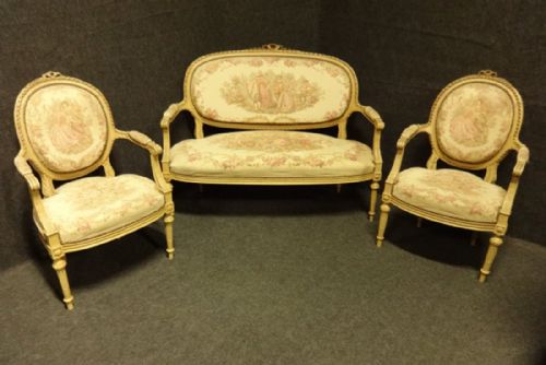 Original Painted French Salon Suite