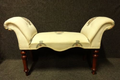 Victorian Mahogany Window Seat
