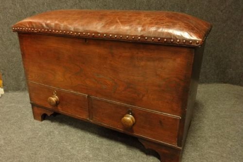 Leather Covered Window Seat