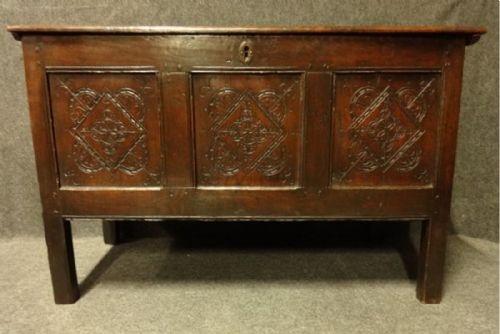 A Good C17th Oak Coffer
