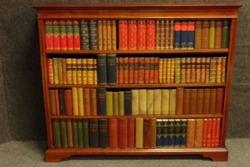 Top Quality Inlaid Mahogany Open Bookcase