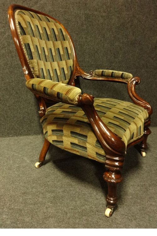 A Good Mahogany Open Armchair
